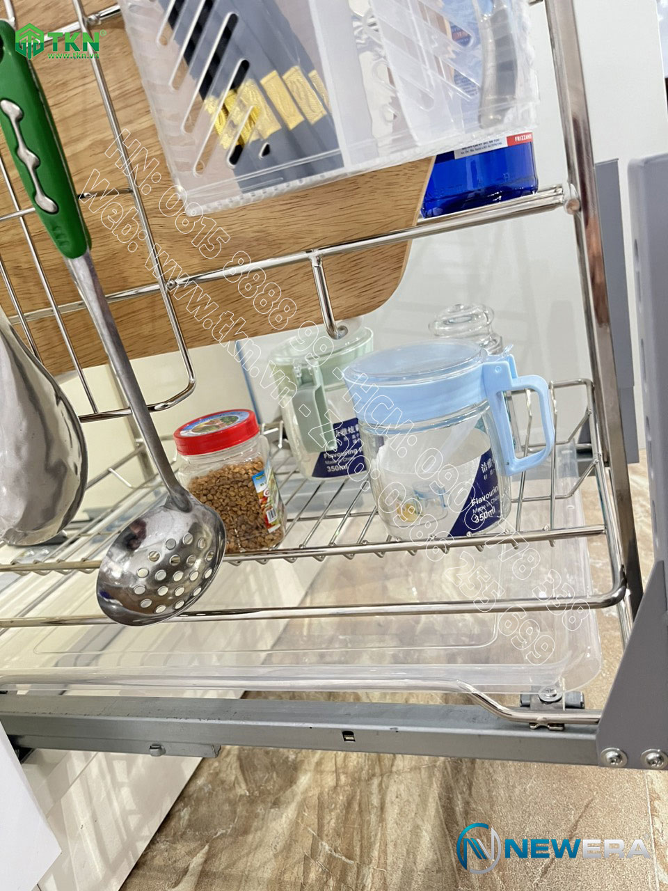 Giá dao thớt NewEra INOX 304 – NE255.400 chất liệu inox bền bỉ