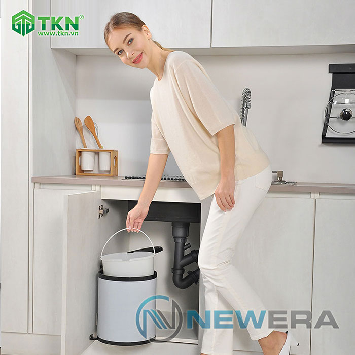 Ruột thùng rá thiết kế hình tròn dễ dàng sử dụng mà không cần nhìn